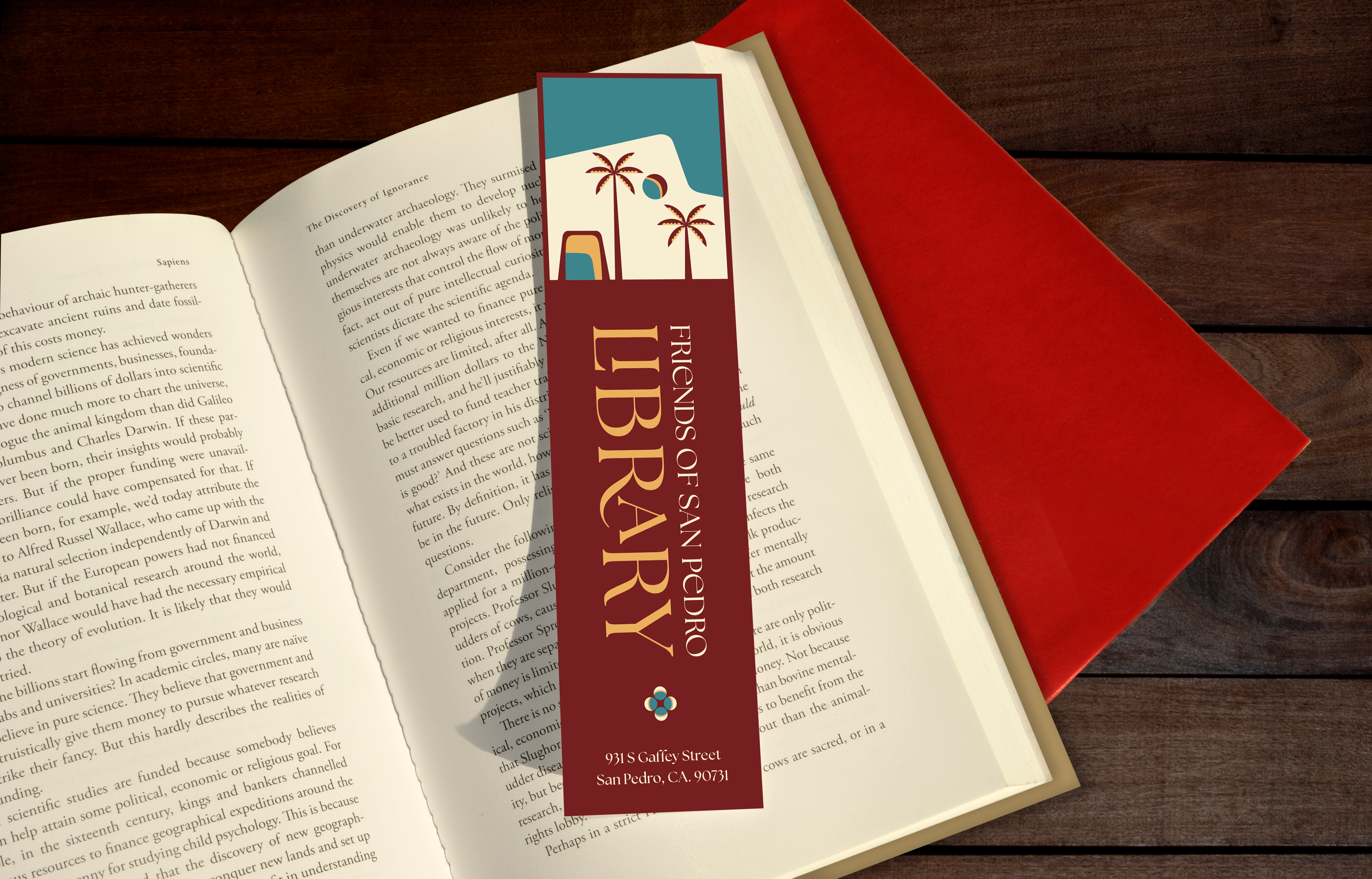 san pedro library bookmark